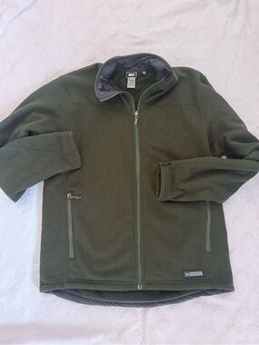 REI Woodland Jacket fleece lined SZ MENS LARGE Green